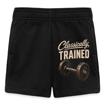 Classiquement formé – design de fitness vintage - Short Bébé - noir - Devant