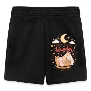 Unser Kleines Wunder – Kuschelmond Traumzeit - Baby Shorts - Schwarz - Vorne