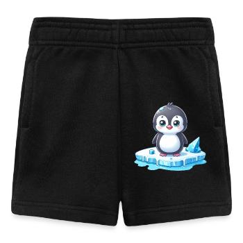 Penguin, Global Warming & Melting Ice Desert - Baby Shorts - black - Front