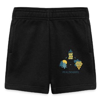 Pfalzknirps in Graublau und Sonnengelb - Baby Shorts - Schwarz - Vorne