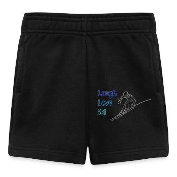 Laugh Love Ski - Baby Shorts - black - Front