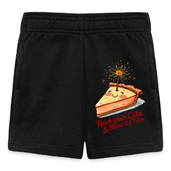 Tarte aux pommes sucrée - Short Bébé - noir - Devant