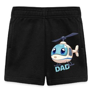 Hélicoptère Papa Papa Papa Papa Hélicoptère Parents Papa - Short Bébé - noir - Devant