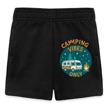Camping Vibes Only - Freizeit Design - Baby Shorts - Schwarz - Vorne
