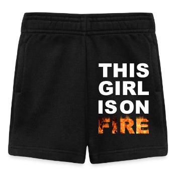 This Girl is on Fire white - Baby Shorts - Schwarz - Vorne