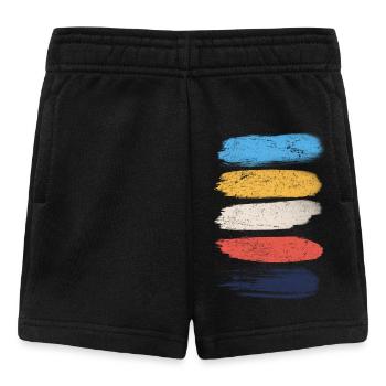 Vintage Pinselstriche Farben grunge - Baby Shorts - Schwarz - Vorne