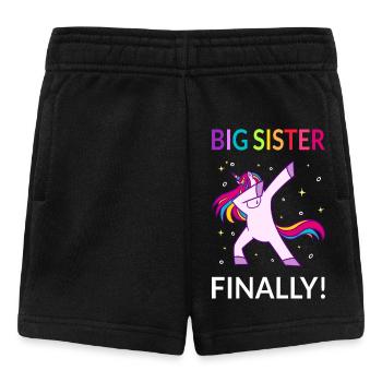 Big Sister Finally I - Baby Shorts - black - Front