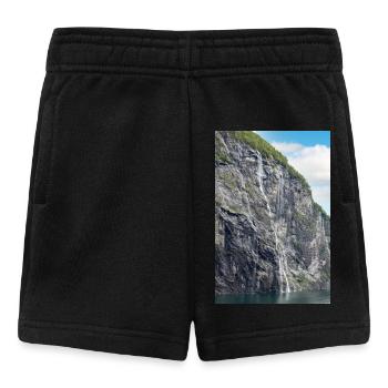 Brudesløret waterfall (Bridal Veil) Geiranger - Baby Shorts - black - Front
