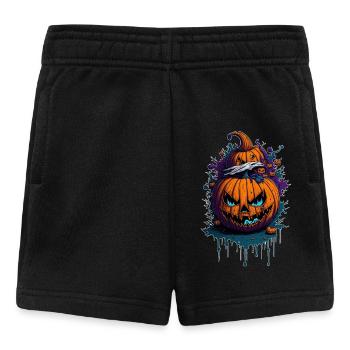 Halloween Kürbis - Baby Shorts - Schwarz - Vorne