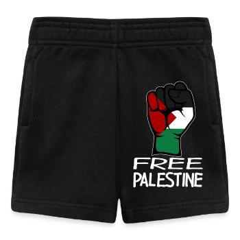 Drapeau de la Palestine libre - Short Bébé - noir - Devant