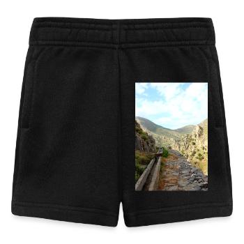 Mountain Mountains Mountain Landscape Poster - Baby Shorts - black - Front