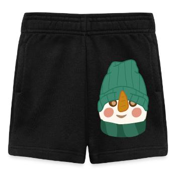 Snowman with cap - Baby Shorts - black - Front