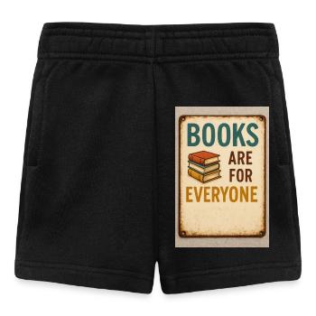 Sign - Bücher sind für alle da - Baby Shorts - Schwarz - Vorne