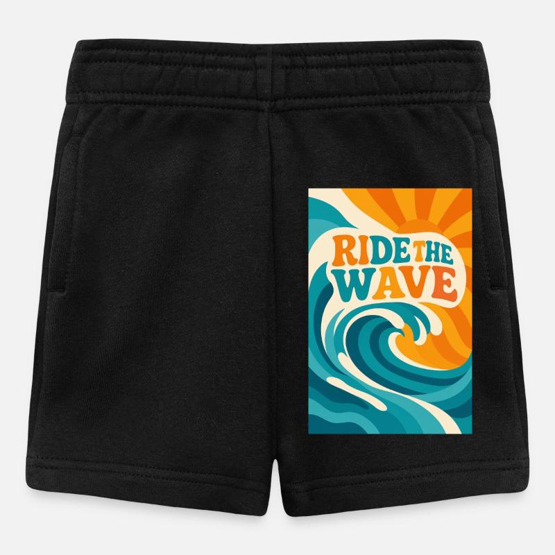 Ride the wave - Short Bébé - noir