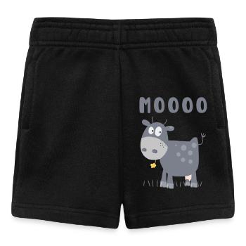 Caricature de vache Mooo - Short Bébé - noir - Devant