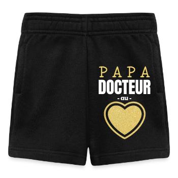 Papa Docteur au Cœur d'Or - Short Bébé - noir - Devant