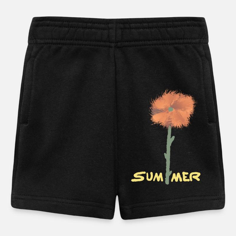 Illustration de fleurs d’été sur les vêtements - Short Bébé - noir