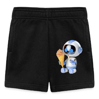 Crème glacée robot - Short Bébé - noir - Devant