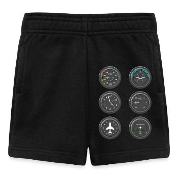 Airplane Flight Instruments - Baby Shorts - black - Front