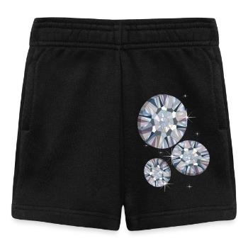 Abstract diamonds Elegance in clear facets - Baby Shorts - black - Front