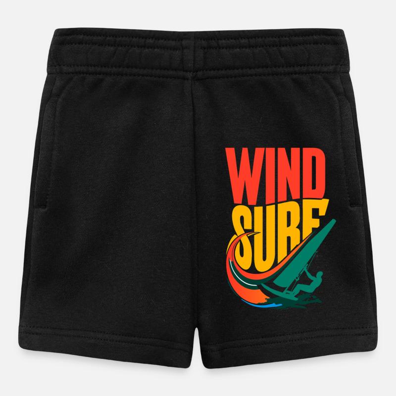 Vibrant Pop Art Windsurf Design - Baby Shorts - black