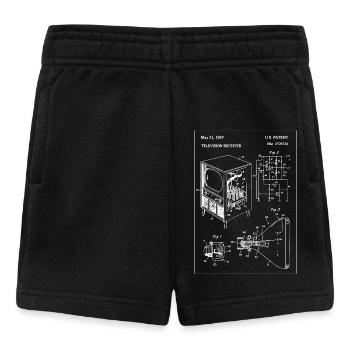 Retro Vintage Fernseher Blaupause Design - Baby Shorts - Schwarz - Vorne