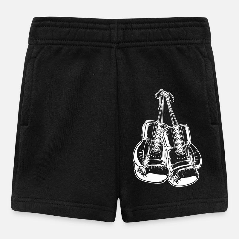 Conception de gants de boxe blancs pour la création de logo - Short Bébé - noir