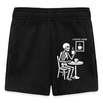 Skelett-Kaffee-Zone - Baby Shorts - Schwarz - Vorne