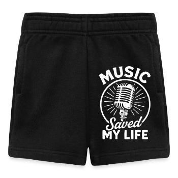 Music Saved My Life Retro Tri-blend T-Shirt - Baby Shorts - black - Front