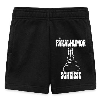Fäkalhumor ist Scheisse  Kack Haufen - Baby Shorts - Schwarz - Vorne