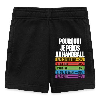 Funny Reasons to Lose Humor Handball Coach - Baby Shorts - black - Front