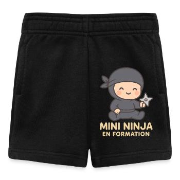 Petit Ninja en Formation - Short Bébé - noir - Devant