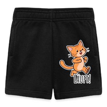 Läuft bei dir - Hoffenlich! So wie bei der Katze! - Baby Shorts - Schwarz - Vorne