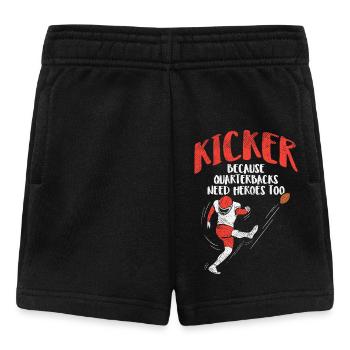 Héros Kicker Football Humour Jeu de mots Graphique sportif - Short Bébé - noir - Devant
