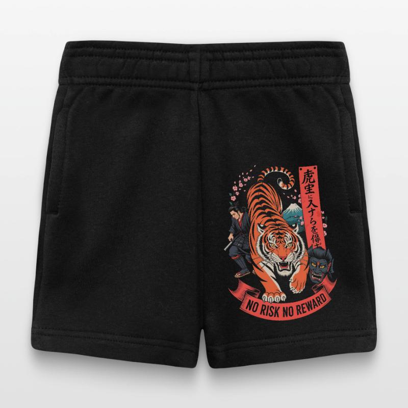 Design du Tiger Samurai Sans Risque Sans Récompense Short Bébé