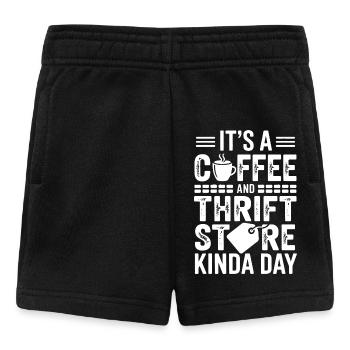 Coffee Thrift Store Day Graphic - Baby Shorts - black - Front