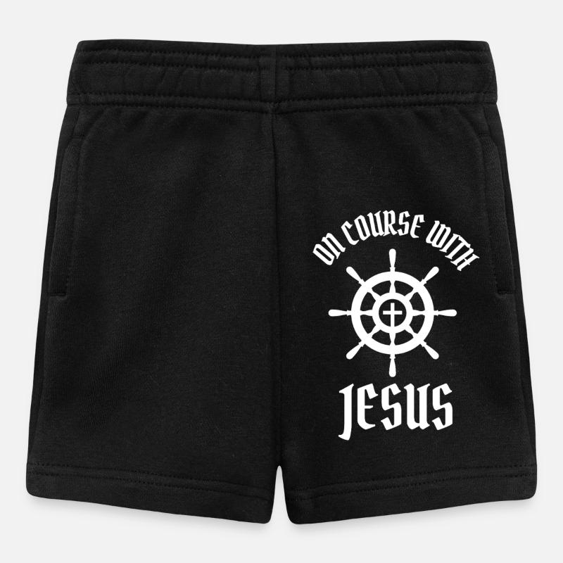 SUR LE CHEMIN AVEC JÉSUS - Short Bébé - noir