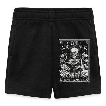The Reader Tarot – Gotische Skelett zwischen Blumen - Baby Shorts - Schwarz - Vorne