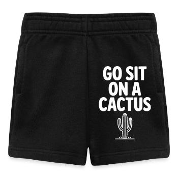Hab auf einem Kaktus gesessen - Baby Shorts - Schwarz - Vorne