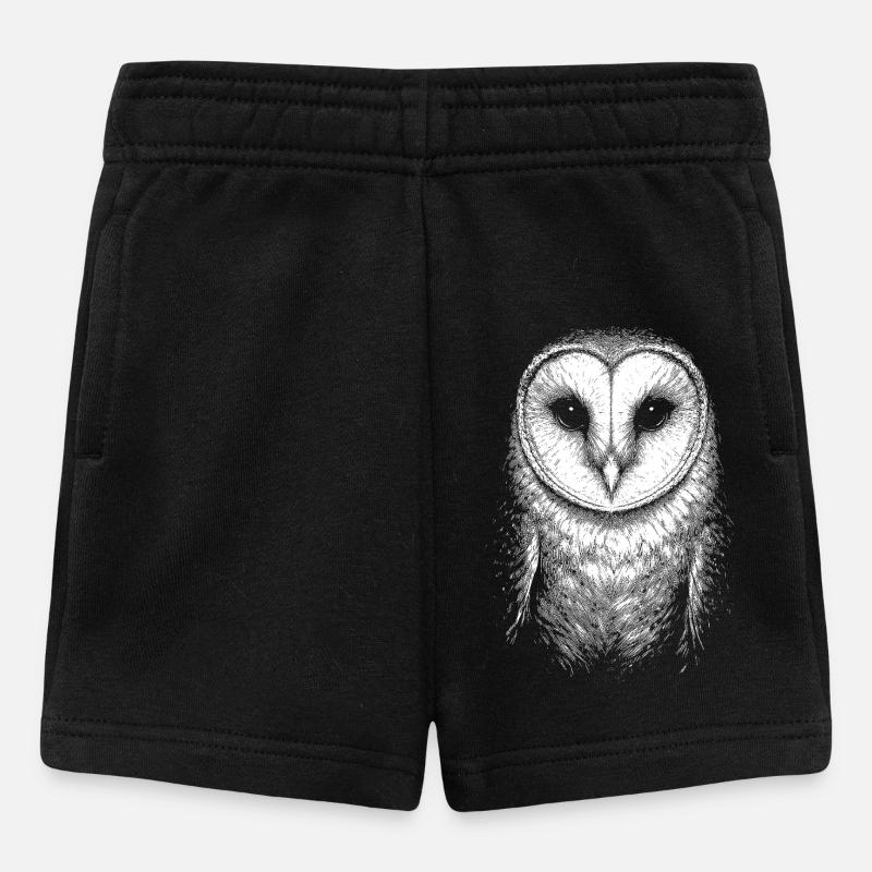Chouette effraie - Short Bébé - noir
