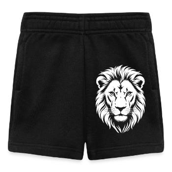 Lion Head Contrast Silhouette - Baby Shorts - black - Front