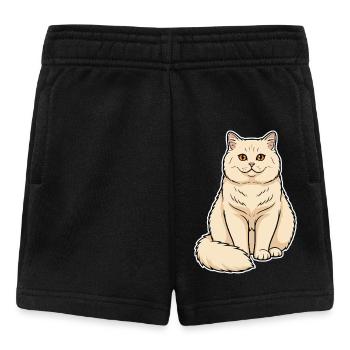 Britische Kurzhaar-Katzencreme-Porträt rund weich - Baby Shorts - Schwarz - Vorne