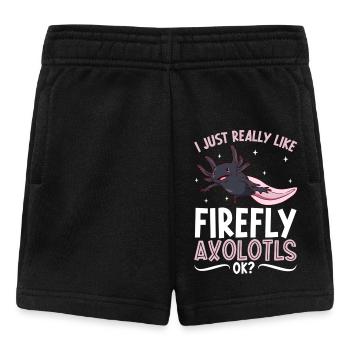 J’adore mon Luciole Axolotl - Short Bébé - noir - Devant