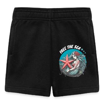 Free the Sea Mermaid Starfish Environment Nature - Baby Shorts - black - Front