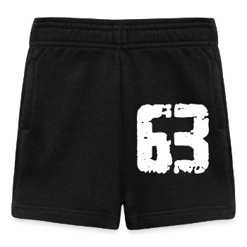63 Zahl Vintage - Baby Shorts - Schwarz - Vorne