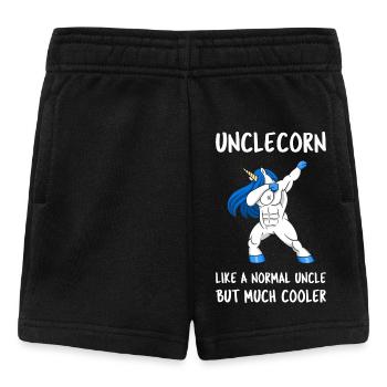 Onkelkorn IV - Awesome Onkel Einhorn - Baby Shorts - Schwarz - Vorne