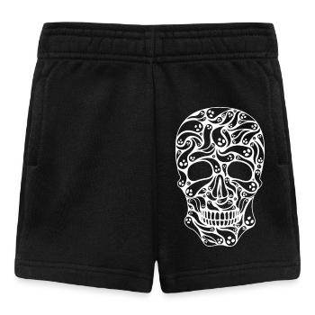 Scary Ghost Skull Head Spooky Halloween Costume - Baby Shorts - black - Front