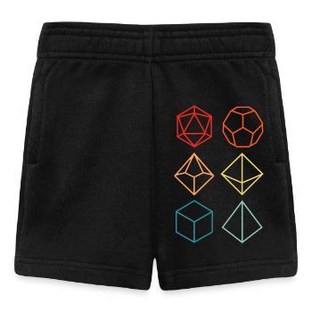 Donjon dragon - Set dés de jeux coloré silhouette - Short Bébé - noir - Devant