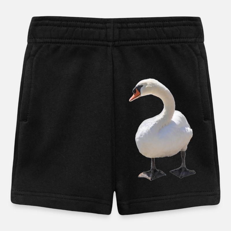 Schwan - Baby Shorts - Schwarz