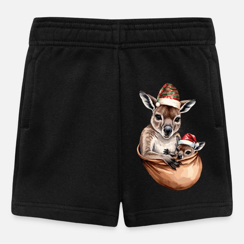 Kangourous de Noël - Short Bébé - noir